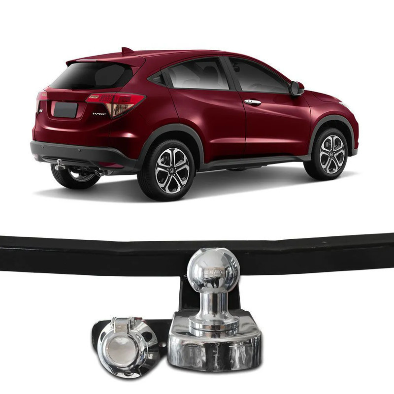 Engate Reboque Honda HRV 2014 2015 2016 2017 2018 2019 2020 2021 700kg Escapamento simples Reeforçado bOM