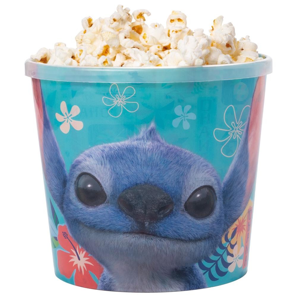 Balde Pote Pipoca Lilo Stitch Ohana Disney Plasútil em Oferta na Shopee