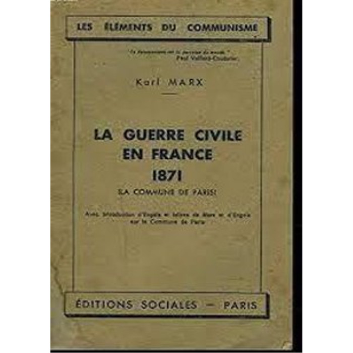 La Guerre Civile En France 1871 autor Karl Marx