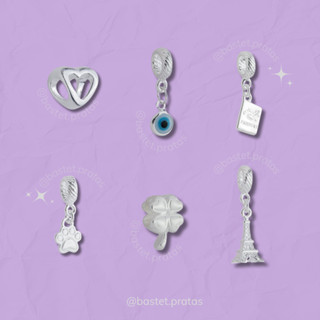 Berloques para Pulseira Life Torre Eiffel Coração Passaporte Patinha Pet Trevo da Sorte Feminino em Oferta na Shopee