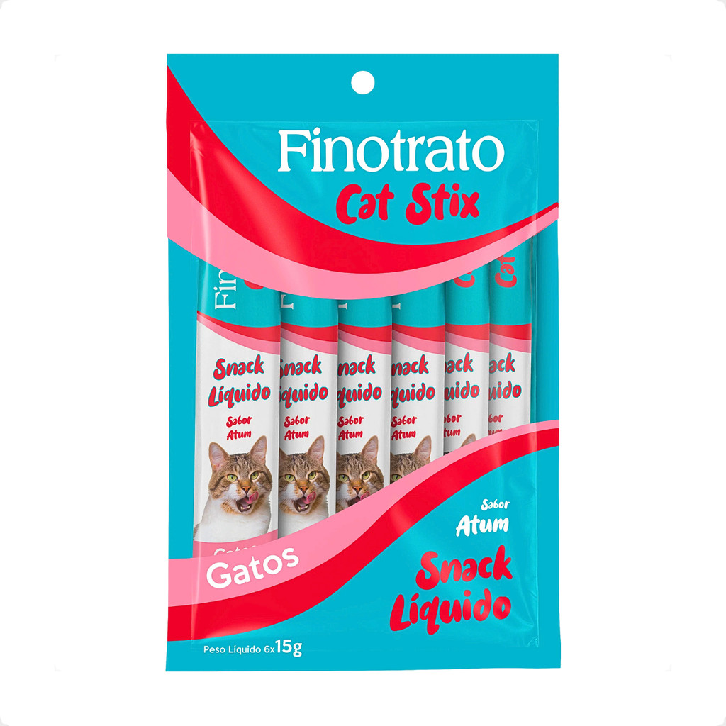 Petisco Cat Stix Sabor Atum Finotrato - 6 Unidades 15G - Pets