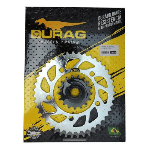 KIT COROA E PINHÃO DURAG HONDA NC 750 17/43 520 AÇO 1045