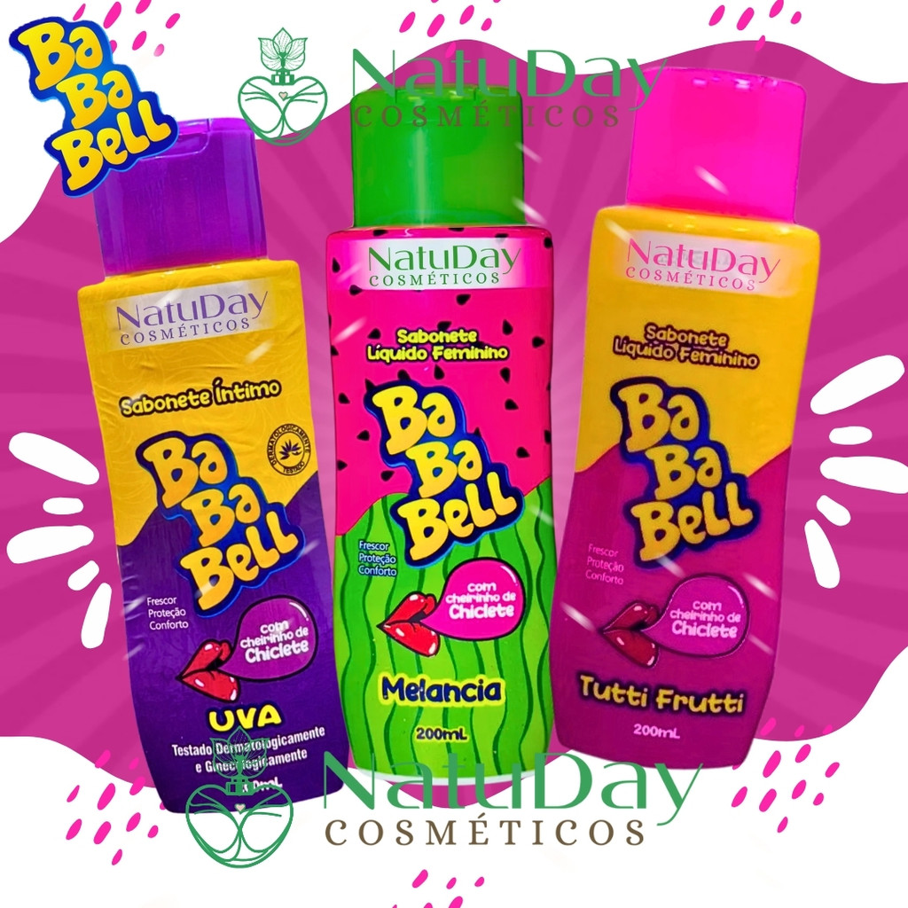 Kit Sabonete Líquido Íntimo (Tutti Frutti + Melancia + Uva) 200ml BellCorpus