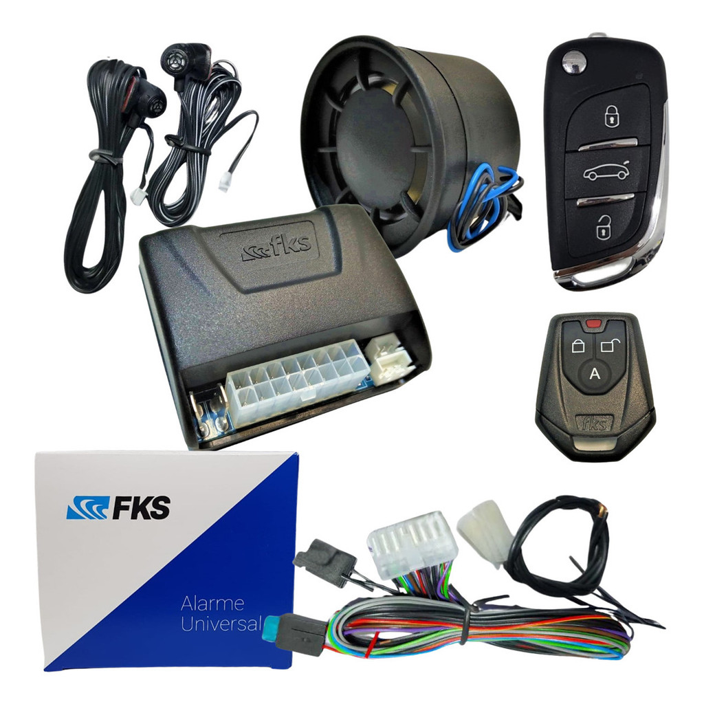 Alarme Automotivo Universal E Bloqueador Chave Canivete+controle auxiliar COMPLETO  UNIVERSAL HB20 I30 TUCSON AUTOMOTIVO