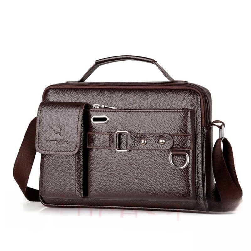 Bolsa De Ombro Social Para Homens/Couro Mensageiros . Tote Casual De Tecido Atualizado , Resistente Ao Desgaste E Raspad