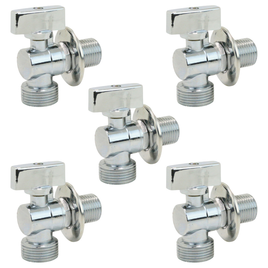 Kit 5x Registros Torneiras Valvula Maquina Lavar/secar Roupa Metal 1/2x3/4 Multiuso Tanquinho Tanque