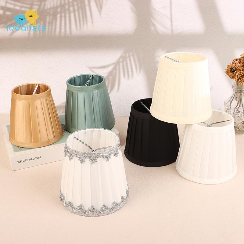 Idealistas Diâmetro 12CM Estilo Moderno Lustre Tecido Abajur Clipe Na Parede Sombra Hotel Quarto Cabeceira Lâmpada Capa
