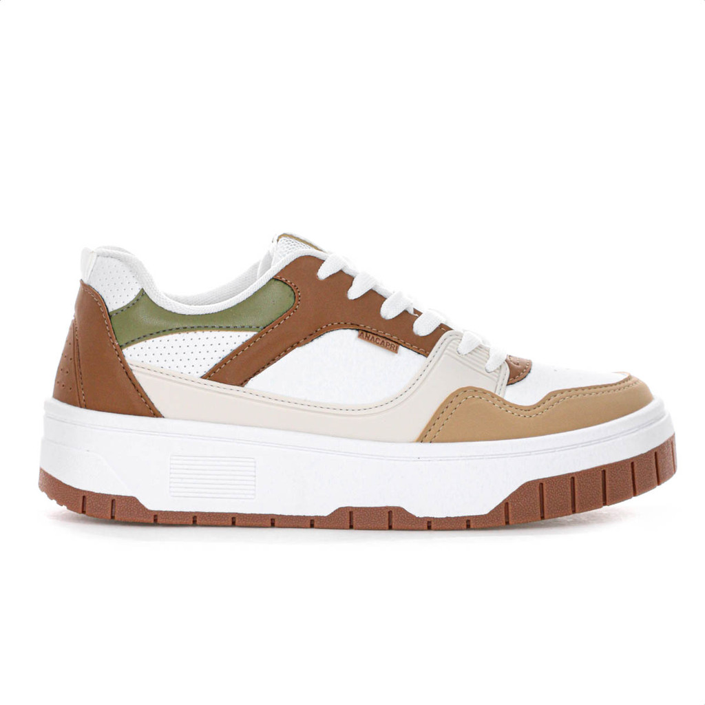 Tênis Anacapri Emma Virginia Fonseca Branco Marrom e Caramelo - Feminino em Oferta na Shopee