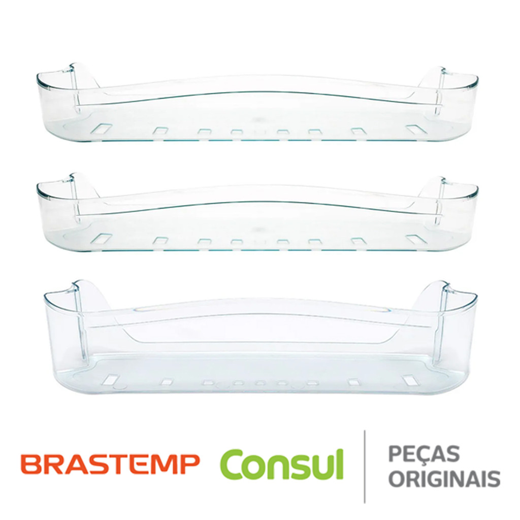 Kit 3 Prateleiras Porta Geladeira Consul Crd37 Original — imagem 2 de 2