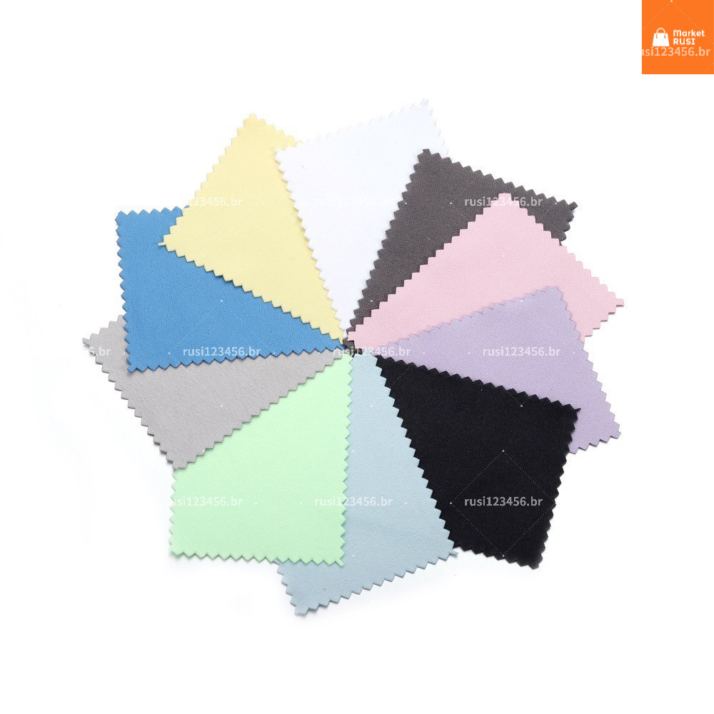 Flanela Mágica de 50/10 Peças 6x8cm, para Limpeza e Polimento de Jóias de Prata dourada【BR】 em Oferta na Shopee