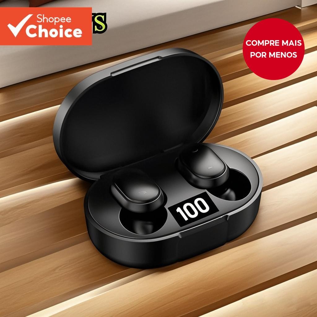 E6S TWS Bluetooth 5.0 Fones De Ouvido Estojo De Carregamento Portátil Sem Fio Ultracompact...