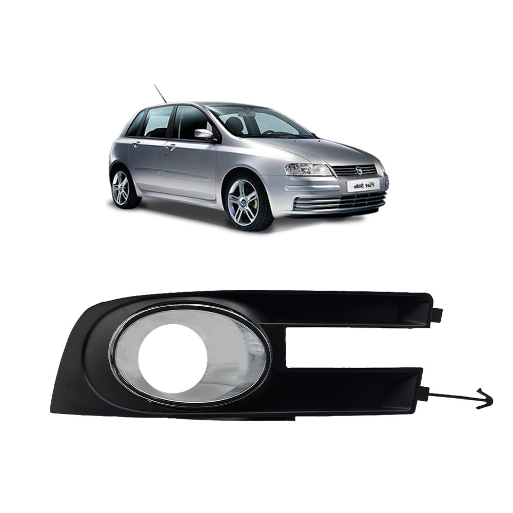 Moldura Milha Fiat Stilo 2007 2008 2009 2010 2011 Aro Cromado