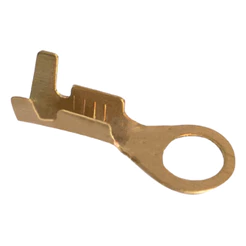 Kit 100x Terminal Olho De Encaixe 3/16 Fio 2.5mm Femea Metal Furo Latão Reforçado