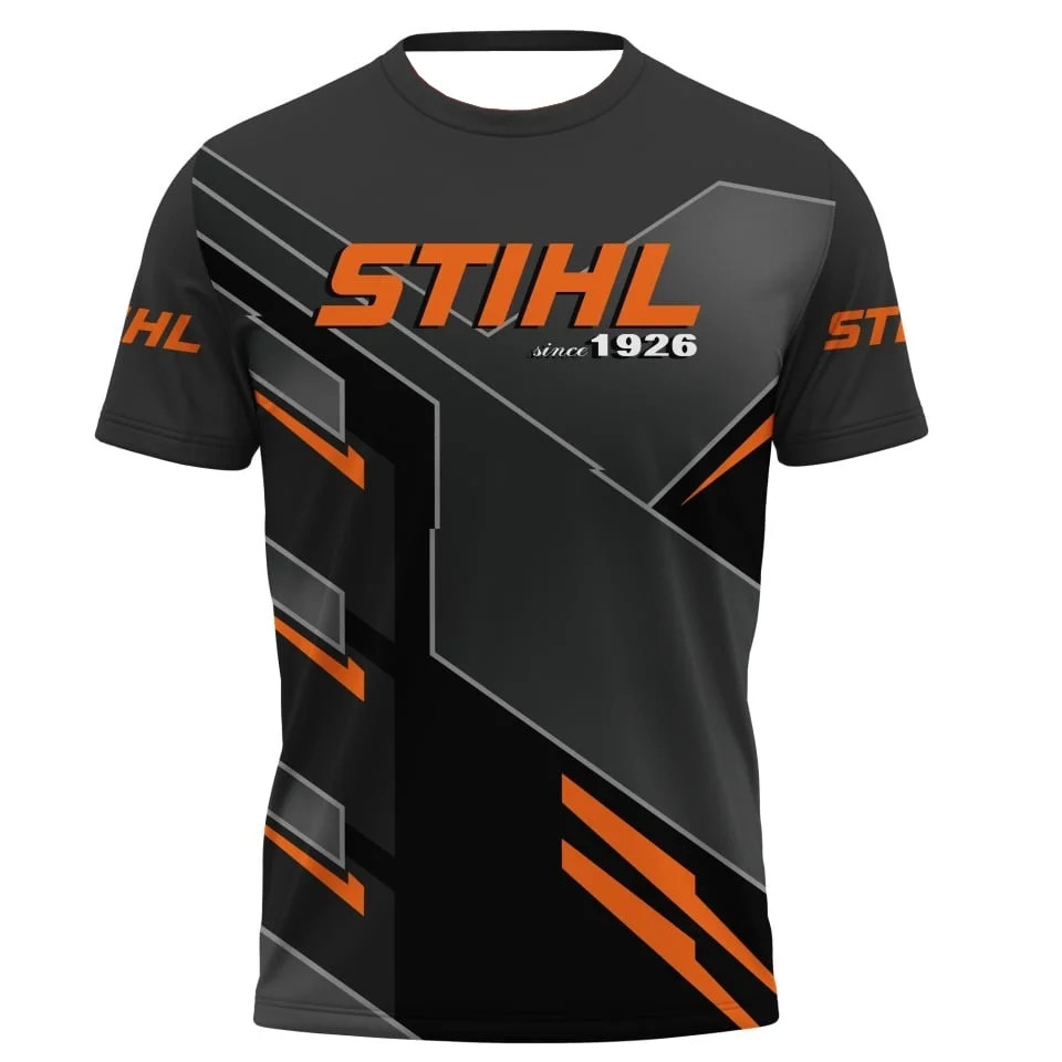 Nova Camiseta Masculina De Secagem Rápida STIHL Impresso Confortável Esportes E Lazer Respirável Absorção De Suor Corrid