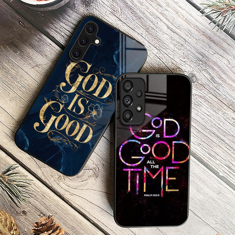 Jesus Cristo Cruz Deus 02 Capa De Telefone De Vidro Para Samsung Galaxy A14 A16 A30 A22 A32 A33 A34 A40 A42 A55 4G A52 A