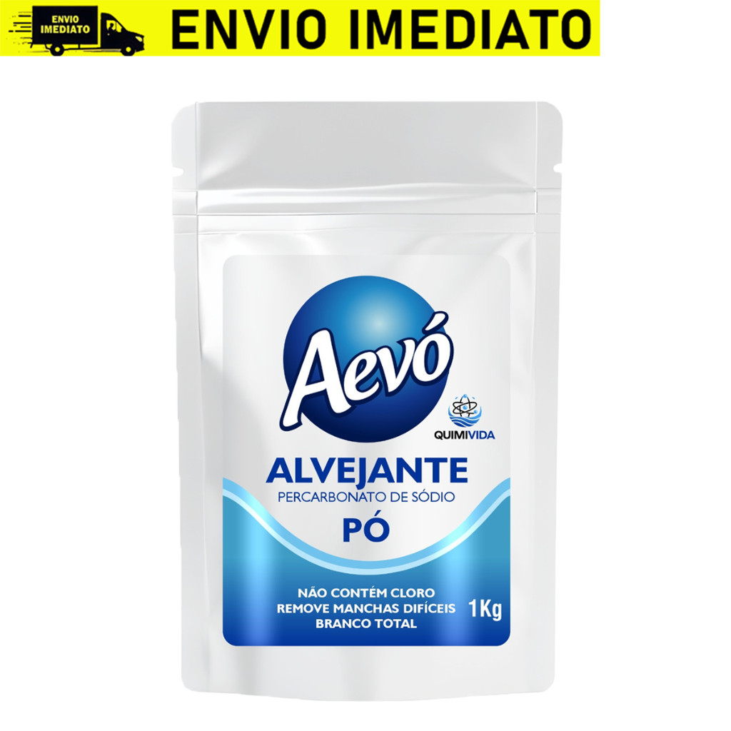Percarbonato de sódio para limpeza em geral, clareador de roupas - 1kg - Aevó
