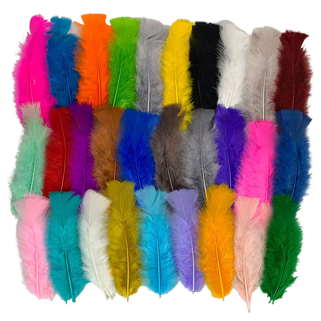 Penas Coloridas 200 Unidades 8 a 15cm Pacote Artesanato Escolar Carnaval Fantasia Máscara Festa Decoração