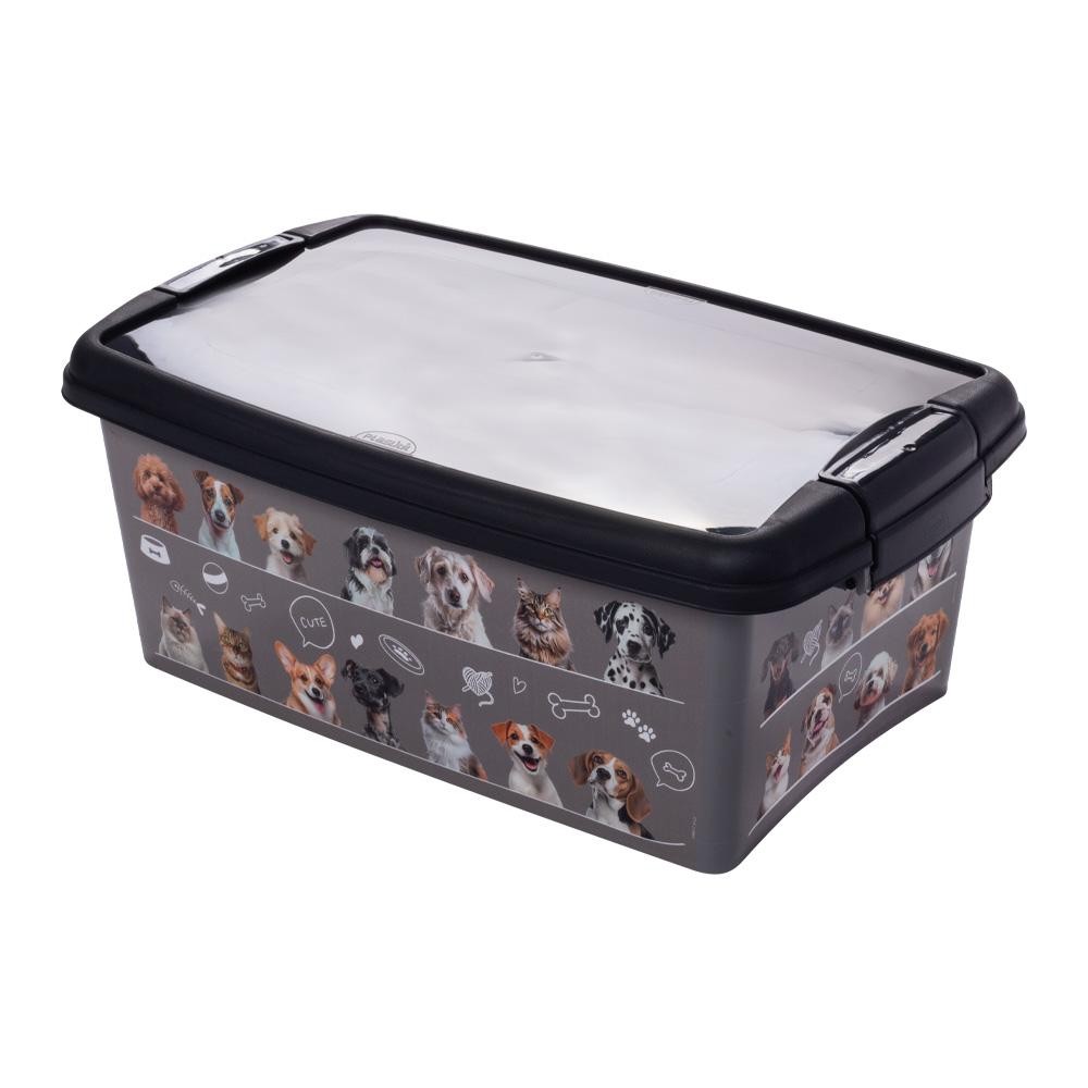 Caixa Decorada de Plástico Tampa e Trava Pet 4,2 L Plasutil em Oferta na Shopee