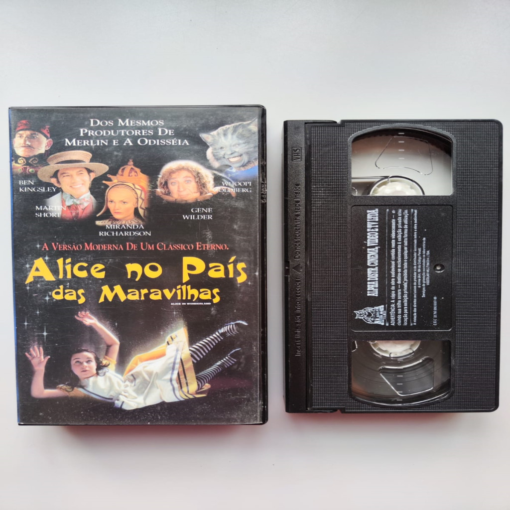 VHS Alice no País das Maravilhas (1999) Whoopi Goldberg Gene Wilder Live Action
