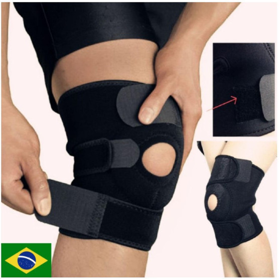 Kit Joelheira Compressão Ortopedica Articulada Apoio Reforçado -