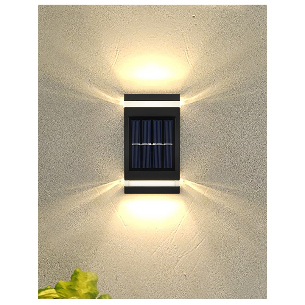 KIT 2 Luminária De Parede Led Arandela Solar Slim 6 Focos Externa À Prova D 'Água em Oferta na Shopee