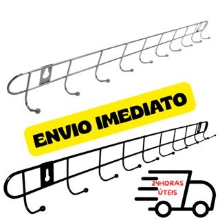 CABIDE GANCHO ARAMADO C/10 GANCHOS MODELOS 60CM 8321 em Oferta na Shopee