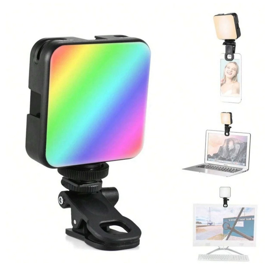Iluminação Fotográfica Noturna De Preenchimento Mini LED Luz De Vídeo De Lâmpada Portátil ...