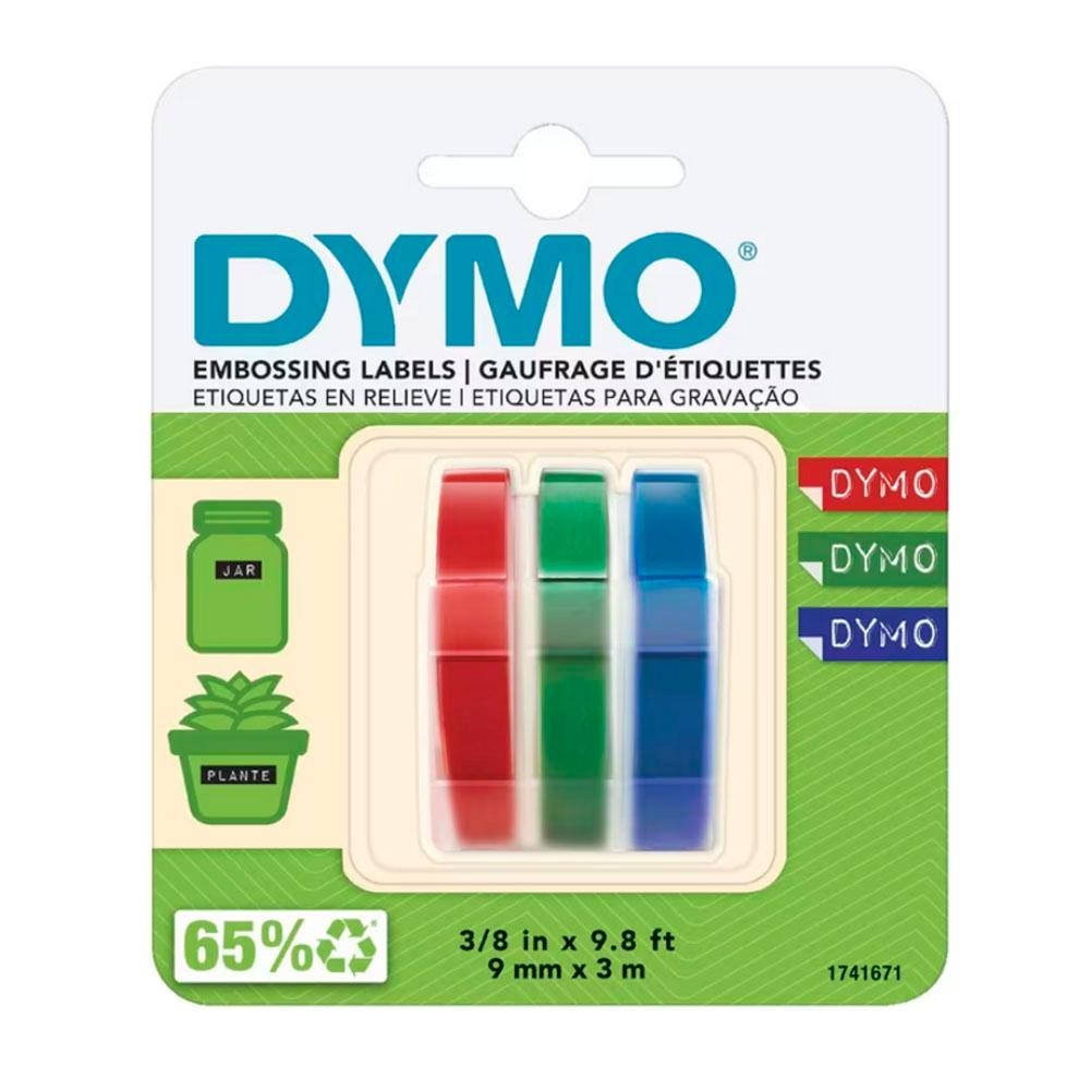 Fita p/ Rotulador Manual Blister c/ 3 Unidades 9mmx3m Dymo