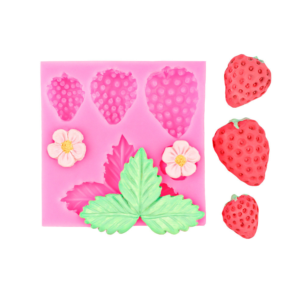 Molde De Silicone De Morango , Faça Você Mesmo , Açúcar , Artesanato , Ferramentas De Fondant , Decoração De Bolo , Sabã