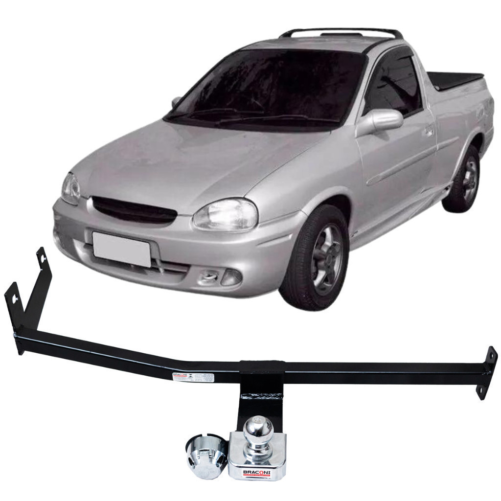 Engate Reboque Fixo Corsa Pick UP Capacida Carga 450kg Aco Resistente Furo tOP