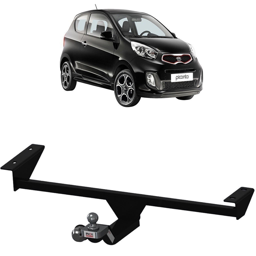 Engate Reboque Fixo Kia Picanto 2013 A 2018 Cap Carga 700kg Aco Resistente Brucke Inmetro bOM
