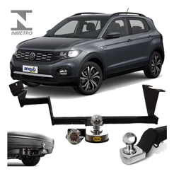 Engate Reboque T-cross 2017 A 2024 Tração 700kg Kit pleto tOP