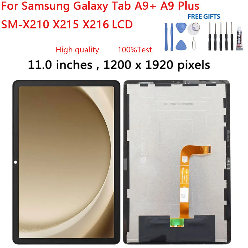 111,0 Polegadas Para Samsung Tab A9+ A9 Plus SM-X210 X215 X216 Substituição de Tela de Toque LCD Conjunto de Digitalizad