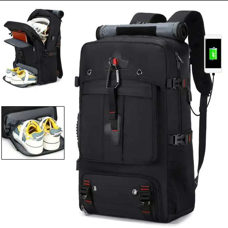 Mochila Masculina De Grande Capacidade , Expansível Para Viagens Ao Ar Livre , Mala De 80 Litros em Oferta na Shopee