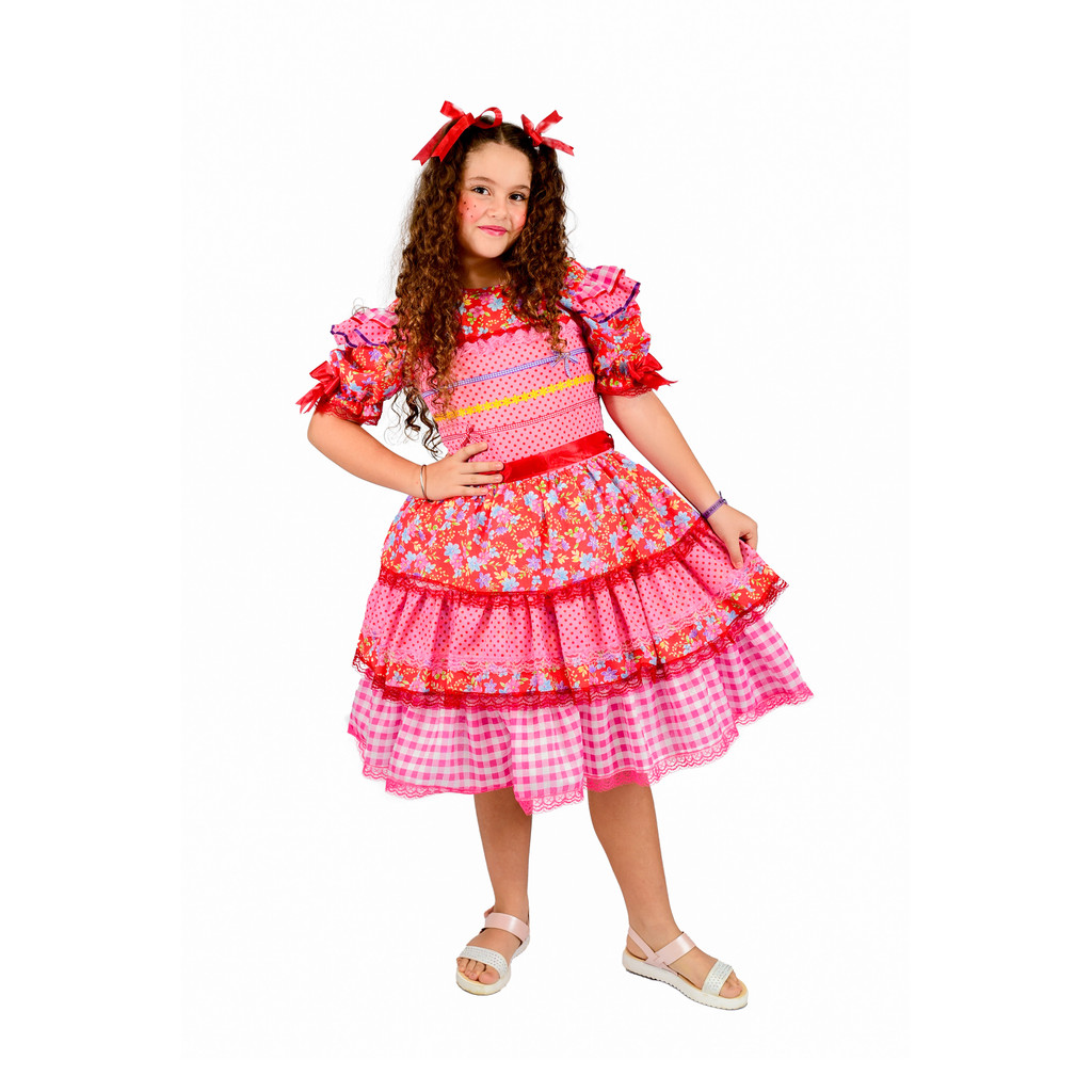 Vestido Festa Junina Infantil São João Caipira - 777