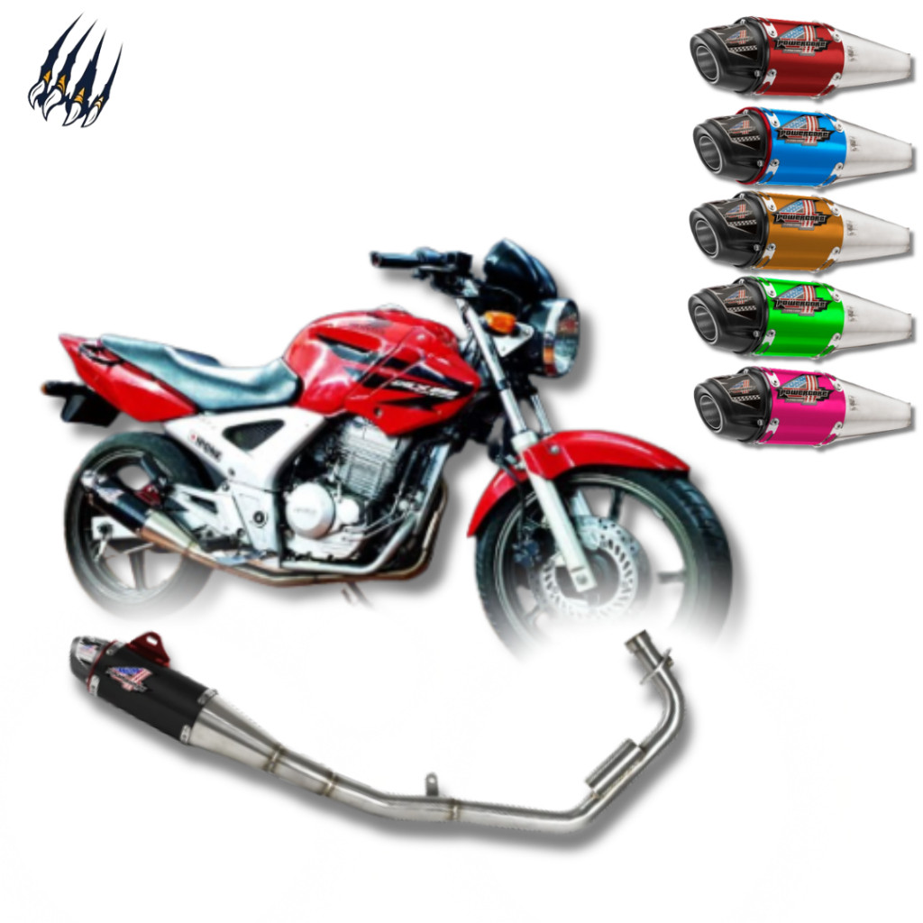 Escapamento e Ponteira Pro Tork Powercore 4 CB 250 Honda TWISTER 2001 A 2008 Esportivo Bomber Flux