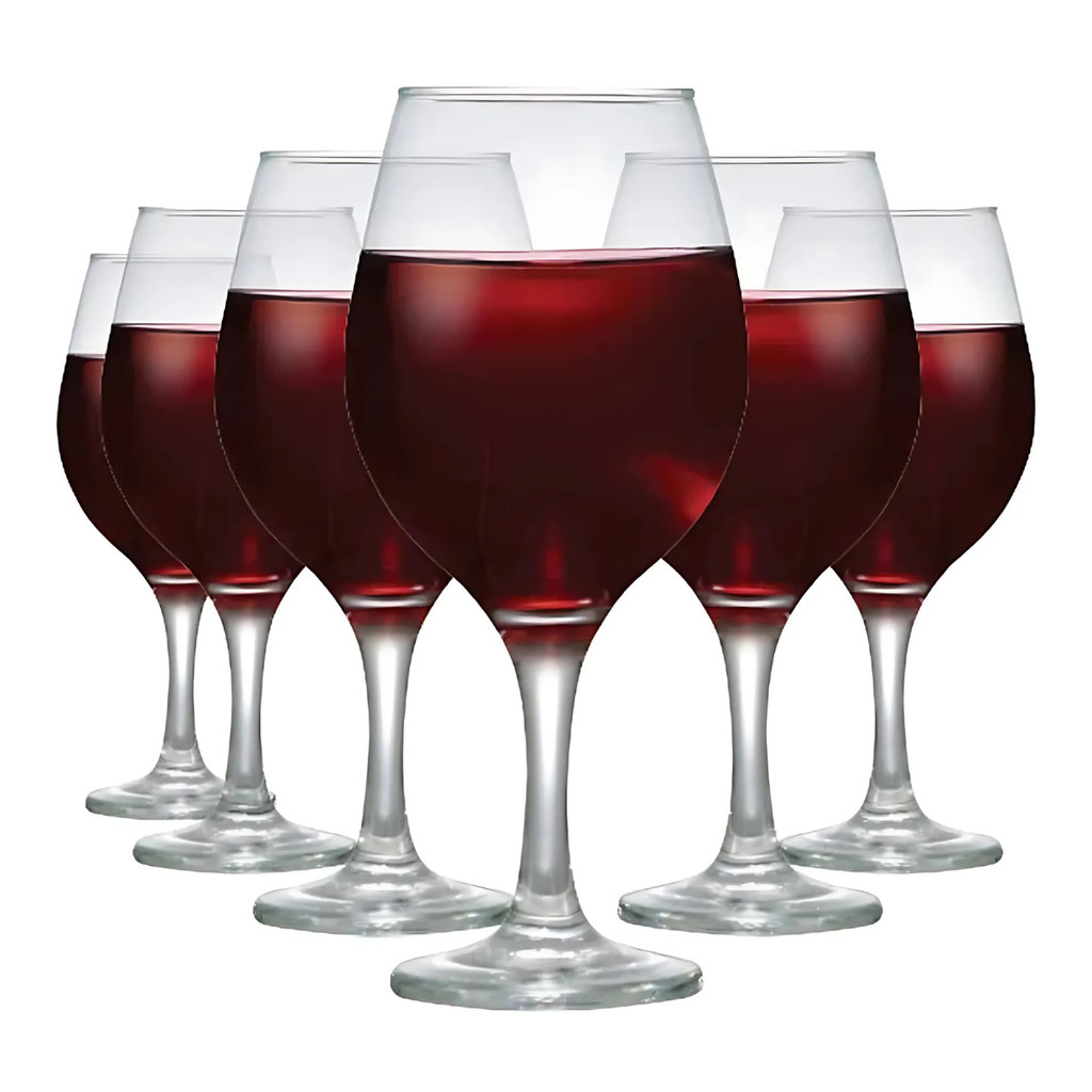 Kit Jogo Conjunto 6 Taça De Vidro One Água Vinho Tinto 490ml - Casutil