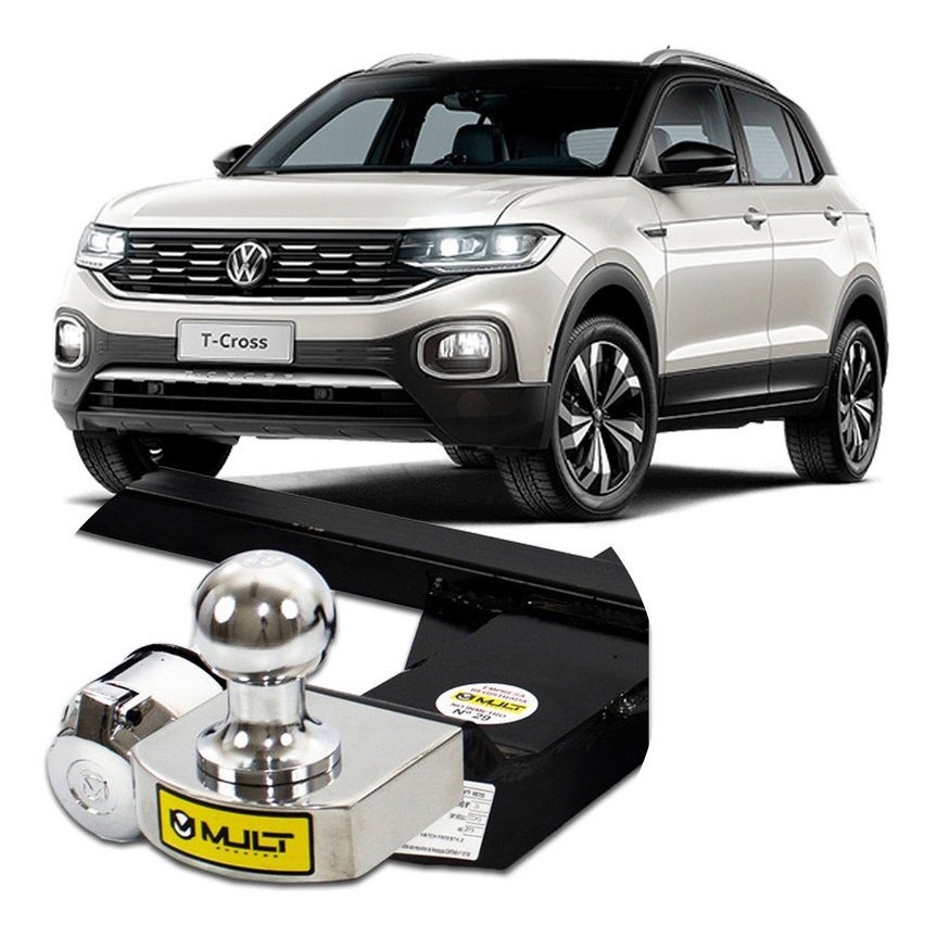 Engate Fixo Mult Engates Volkswagen T-cross 2019-2026 Proteção Traseira com Tração Máxima 400kg Homologado INMETRO em Oferta na Shopee