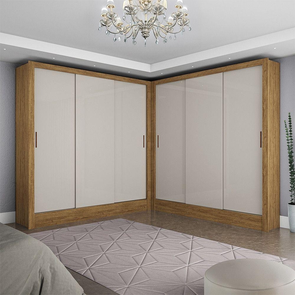 Closet Casal Duplo Dubai 6 Portas 6 Gavetas Cinamomo