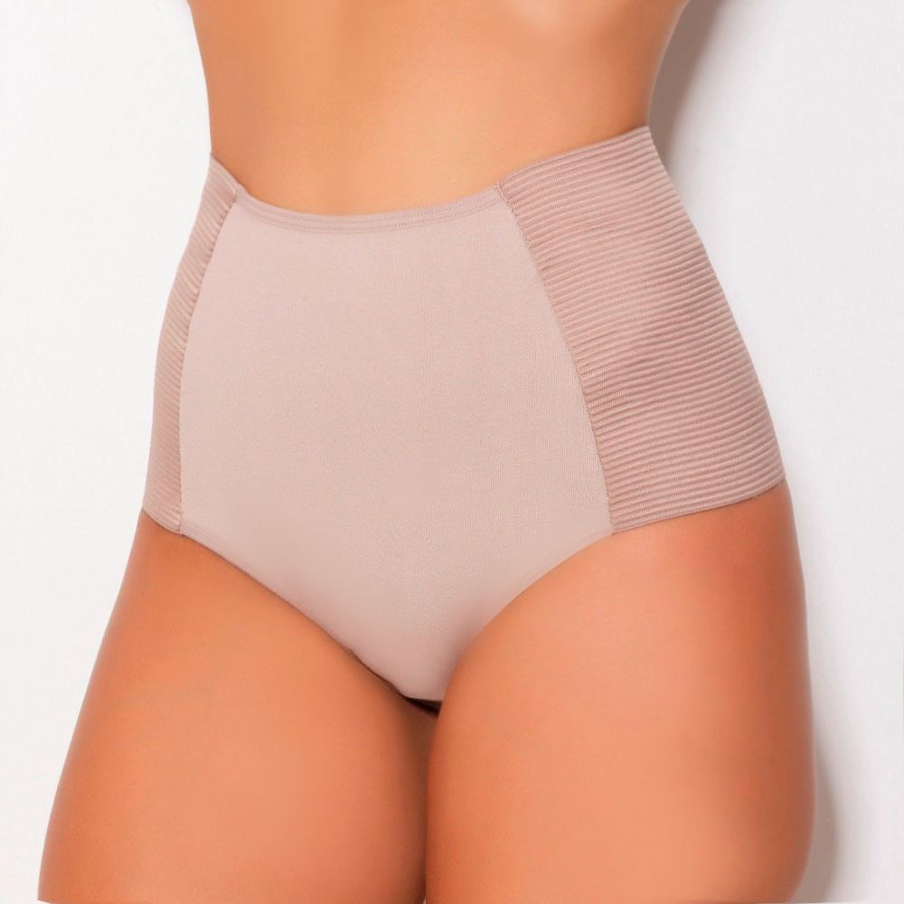 Kit 4 Calcinha Cinta Modeladora Compressão Lateral Cós Alto Redutora Medidas M ao 52