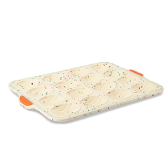 Forma Madeleines Bakery 35x25cm Silicone Flexível Colorido Antiaderente Bolos Sobremesas Hercules