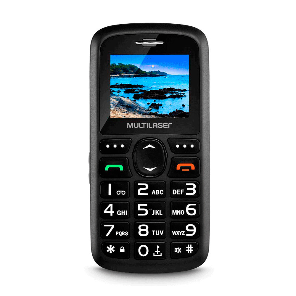 CELULAR MULTI P9109 VITA 3G + BASE BOTÃO SOS TECLAS GRANDES