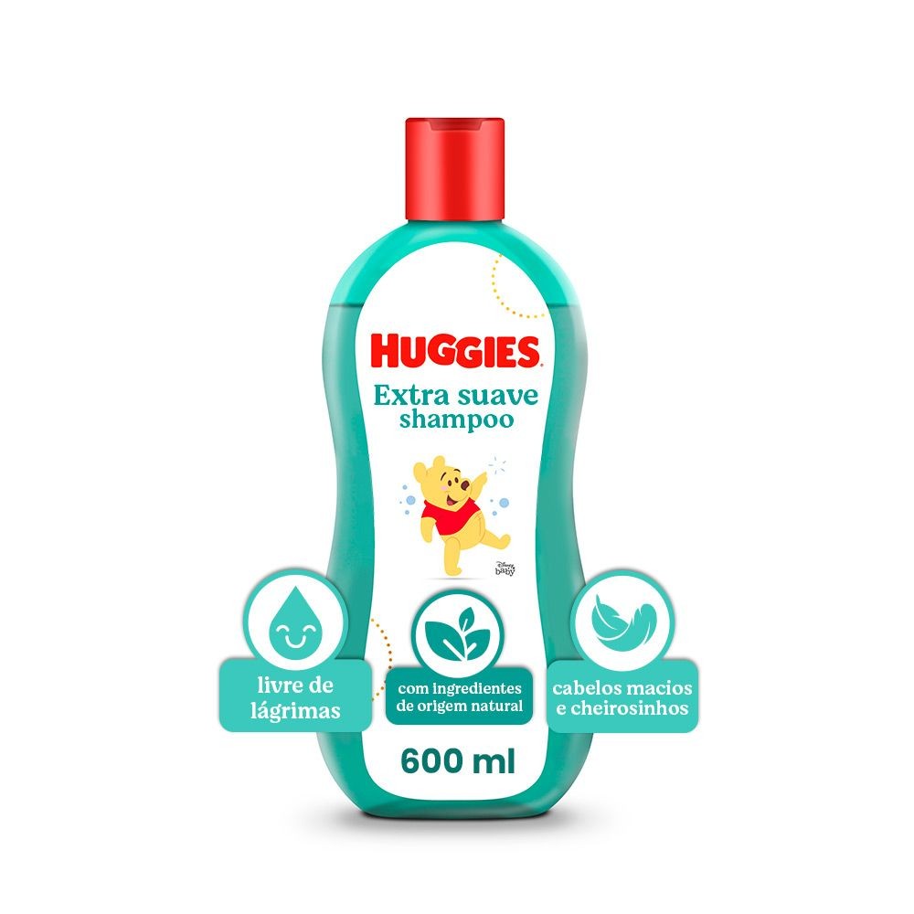 Shampoo Huggies Extra Suave para bebê 600ml