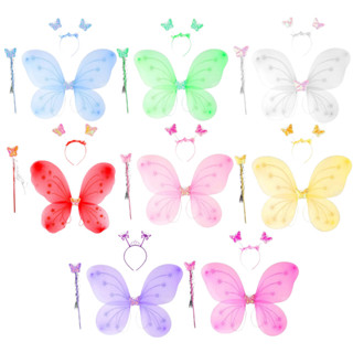 Kit Asa de Borboleta Fantasia de Fada Infantil com 3 Peças em Oferta na Shopee