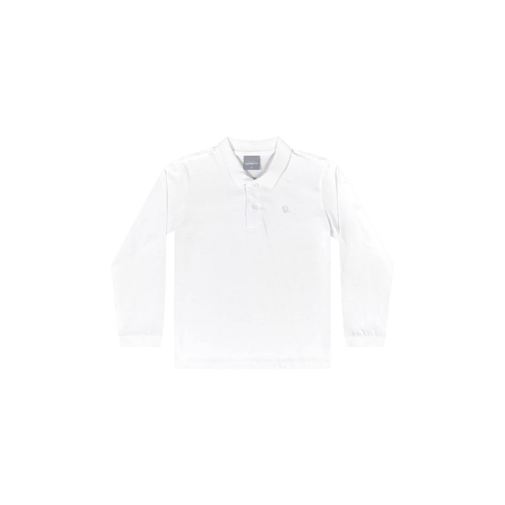 Camisa Polo Manga Longa Básica para Menino Quimby em Oferta na Shopee
