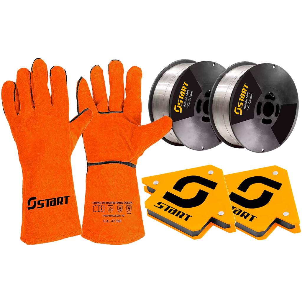 Kit Soldador 2 Esquadros 2kg Arame 0.8mm Solda Mig + Luva em Oferta na Shopee