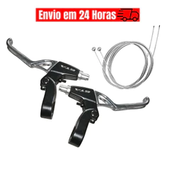 Manete De Freio Aluminio Para Bike V-brake Freio a Disco Par Cabos de Freio