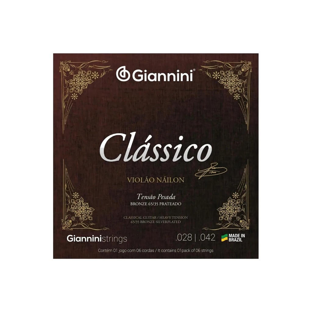KIT 2 ENCORDOAMENTOS GIANNINI VIOLAO GENWPA PRATEADO ALTA 65/35