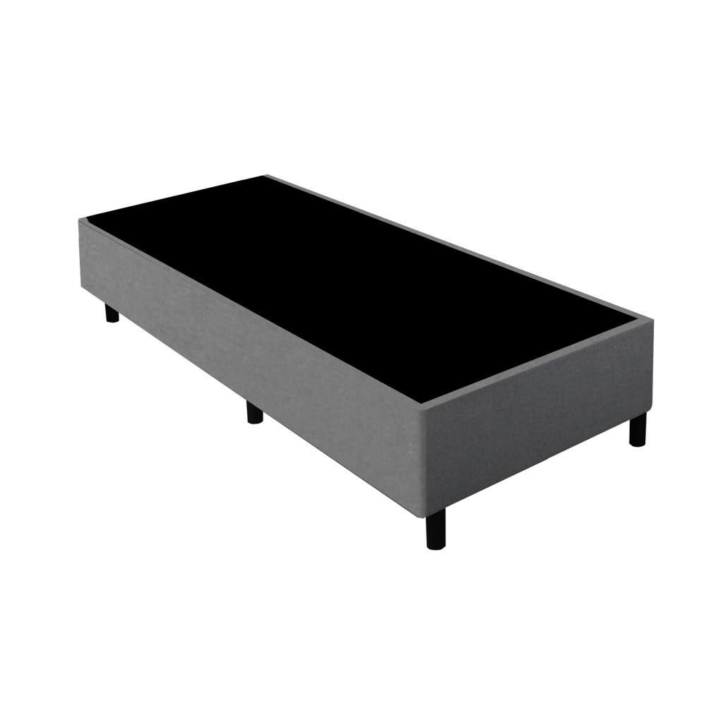 Base Cama Box Queen Gazin 79x198x27cm Suede Linho Grafite 1 Un