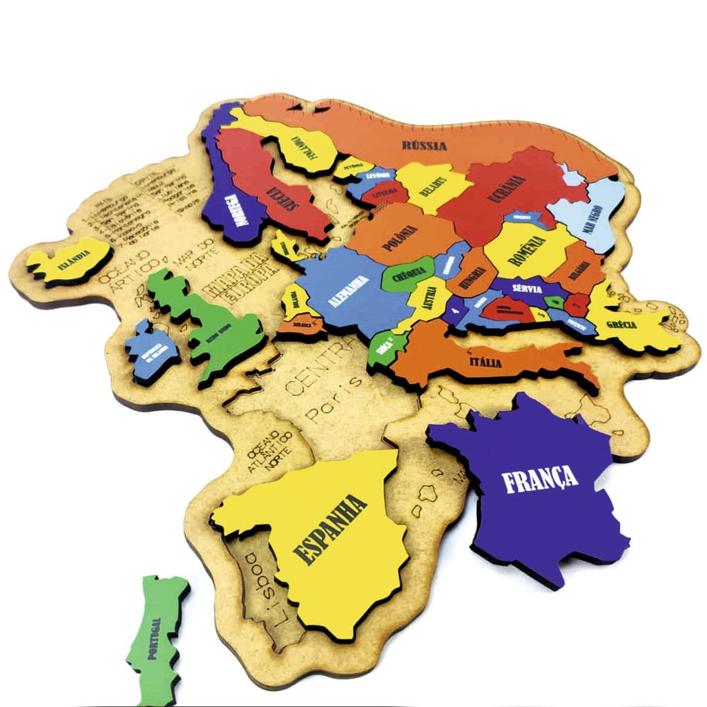 Kit Quebra-cabeça Mapas Europa e Ásia — imagem 2 de 2